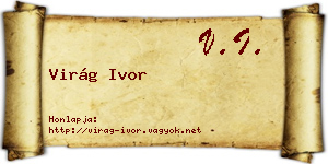 Virág Ivor névjegykártya